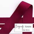 Load image into Gallery viewer, Burgundy Grosgrain Ribbon - 16mm x 10metre Reel