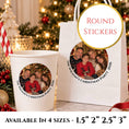 Load image into Gallery viewer, Upload Your Own Christmas Photo Stickers For Cups & Favours