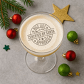 Load image into Gallery viewer, Santa's Nice List Christmas edible drink toppers in a festive cocktail glass with decorations.