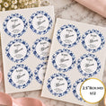 Load image into Gallery viewer, Baby In Bloom Blue Baby Shower Cup & Favour Stickers