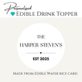 Load image into Gallery viewer, Edible drink topper
