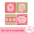 Load image into Gallery viewer, Feeling Dirty martini drink coasters in a set of 4 with colorful designs and cocktail themes.