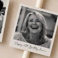 Load image into Gallery viewer, Black & White Polaroid Photo Paper Straw Toppers Pack of 24