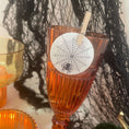 Load image into Gallery viewer, Eerie Spider Halloween Edible Drink Toppers