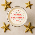 Load image into Gallery viewer, Merry Christmas edible drink toppers on a cocktail with golden stars for festive celebration.