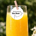 Load image into Gallery viewer, Edible drink toppers for cocktails Best Mum on a refreshing cocktail celebrating Mother's Day.