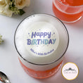 Load image into Gallery viewer, Happy Birthday blue drink topper