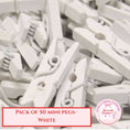 Load image into Gallery viewer, Mini Wooden Pegs - White
