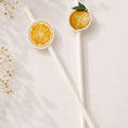 Load image into Gallery viewer, Limoncello paper straw toppers featuring lemon slice designs for summer celebrations.