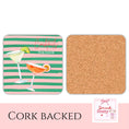 Load image into Gallery viewer, Cocktail coaster with cork back