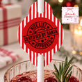 Load image into Gallery viewer, On the nice list Christmas party straw toppers with Santa-approved design for festive drinks.