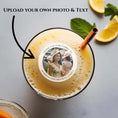 Load image into Gallery viewer, Personalised Wedding Photo Cocktail Toppers - Upload Your Own photo on a cocktail for wedding celebrations.