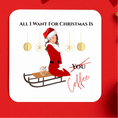 Load image into Gallery viewer, Coffee Drink Coaster with festive design, featuring holiday theme and playful coffee message.