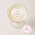 Load image into Gallery viewer, Heart Shaped Edible Wafer Family Name / Wedding Drink Toppers