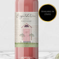 Load image into Gallery viewer, Pink door congratulations on your new home personalised wine label, new home first home