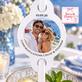 Load image into Gallery viewer, Upload your own photo party straws with custom topper for celebration featuring a happy couple and personalized text.
