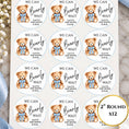 Load image into Gallery viewer, We Can Bearly Wait Blue Baby Shower Cup & Favour Stickers
