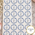 Load image into Gallery viewer, Baby In Bloom Blue Baby Shower Cup & Favour Stickers