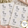 Load image into Gallery viewer, Oh Baby Baby Shower Stickers For Cups & Favours