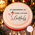 Load image into Gallery viewer, It's Beginning To Look A Lot Like Cocktails Toppers on a festive cocktail with decorative elements.