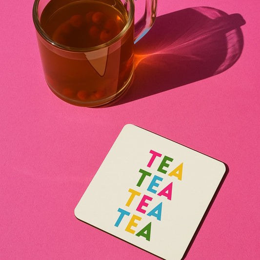 ‘Tea Tea Tea’ Drink Coaster