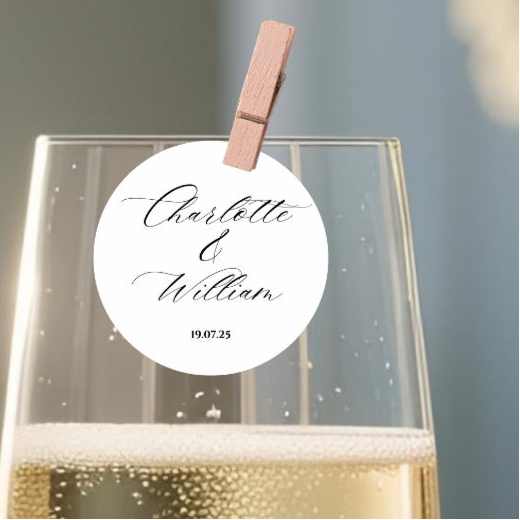 ‘Personalised Names’ Wedding Edible Drink Toppers