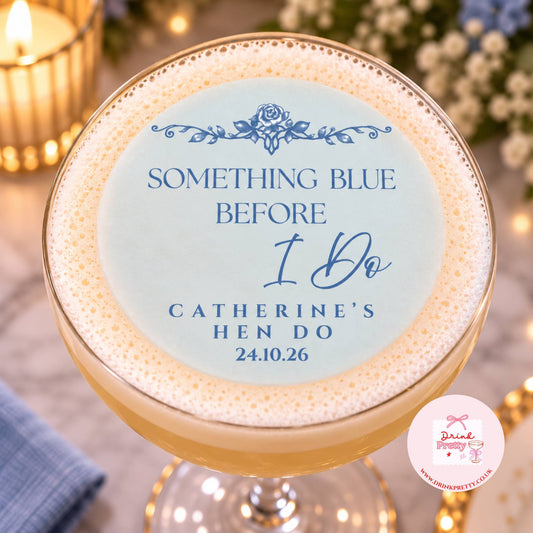 A Little Something Blue Bridal Shower Edible Drink Toppers