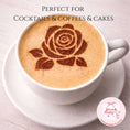 Load image into Gallery viewer, Reusable Stencils Cocktail & Coffee- ROSE
