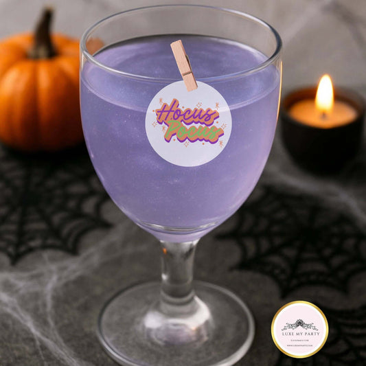 Purple edible glitter and hocus pocus Halloween topper