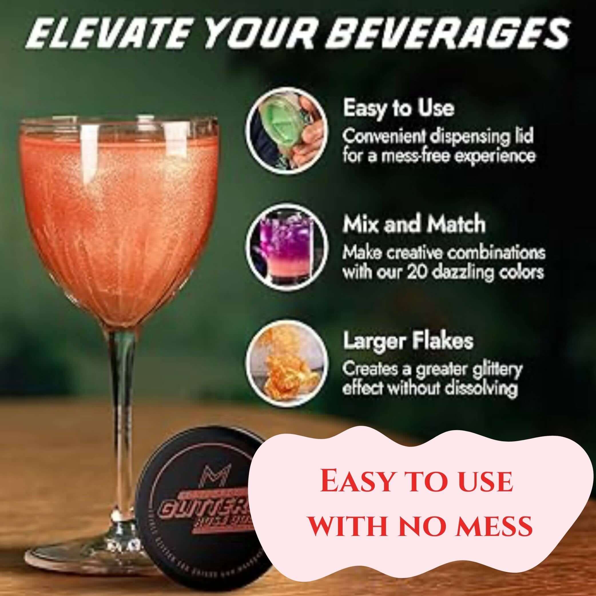 Edible Drink Shimmer - Rose Gold Shimmer 10g