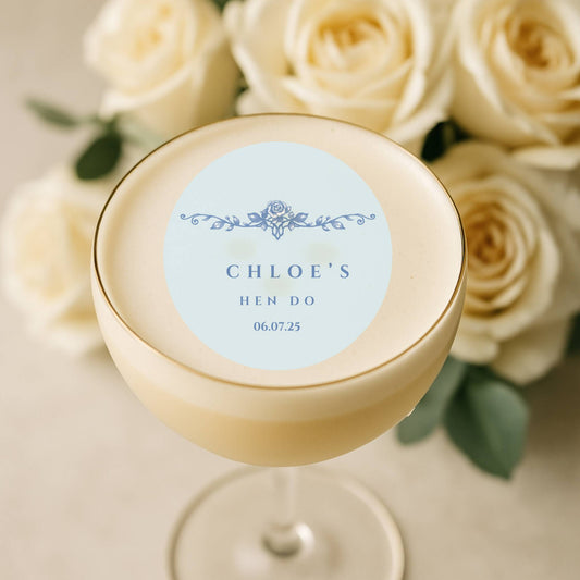 ‘A Little Something Blue’ Bridal Shower Edible Drink Toppers