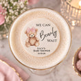 Load image into Gallery viewer, We Can Bearly Wait Pink Baby Shower- Edible Drink Toppers
