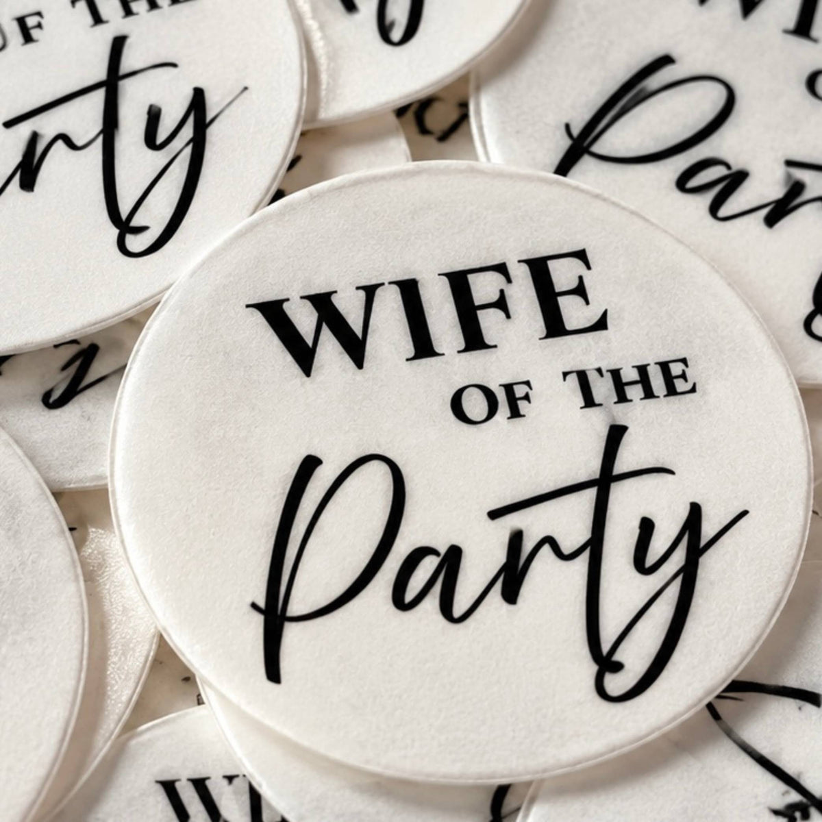 Wife of the Party Edible Cocktail Toppers – Hen Party & Bride