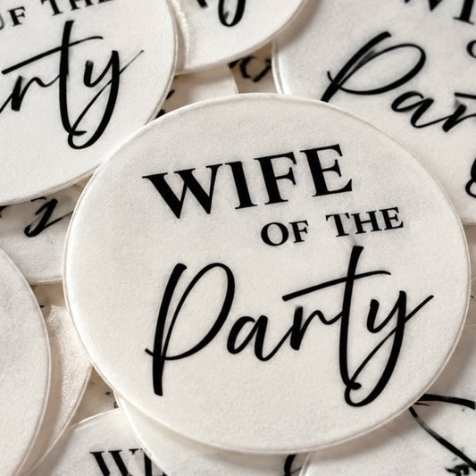 Wife of the Party Edible Cocktail Toppers – Hen Party & Bride
