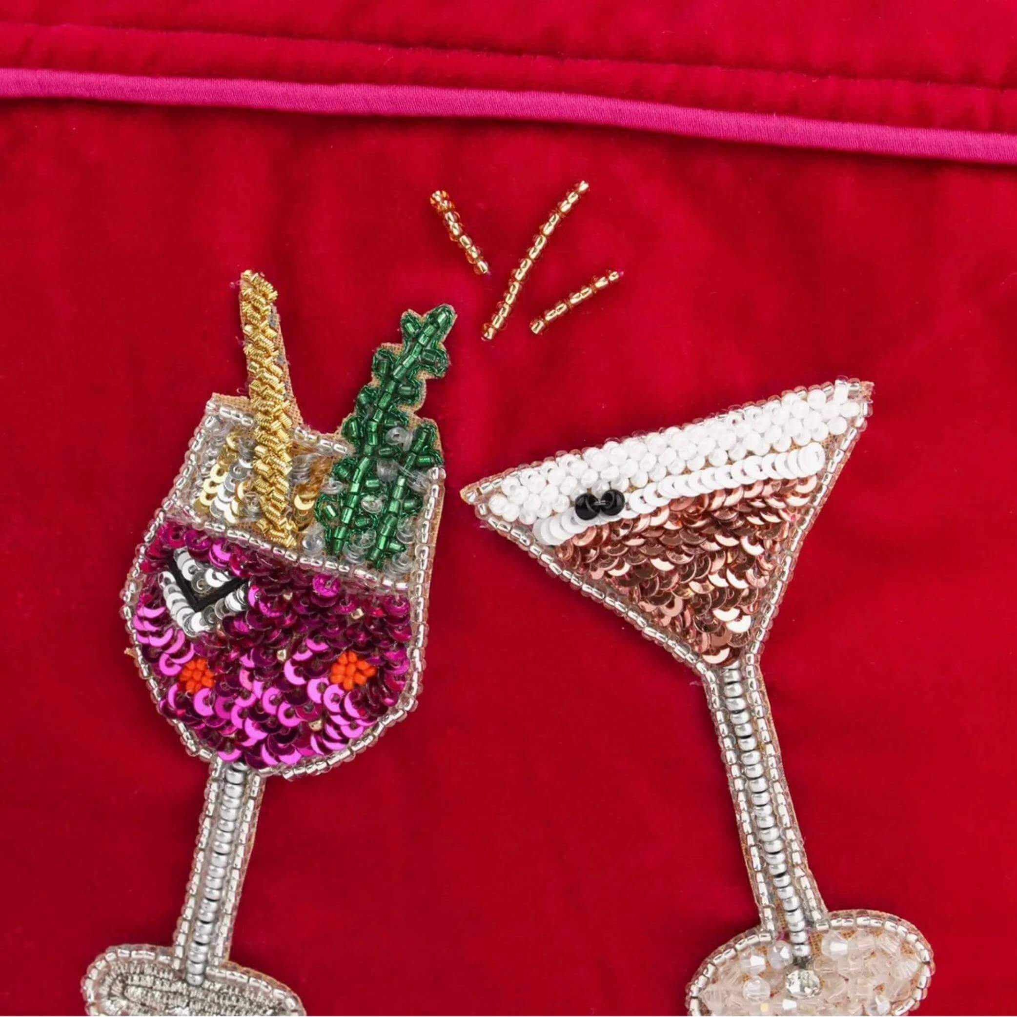 Espresso Martini & Fizz Red Velvet Wash Bag