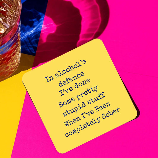 Pretty Stupid Wine Drink Coaster