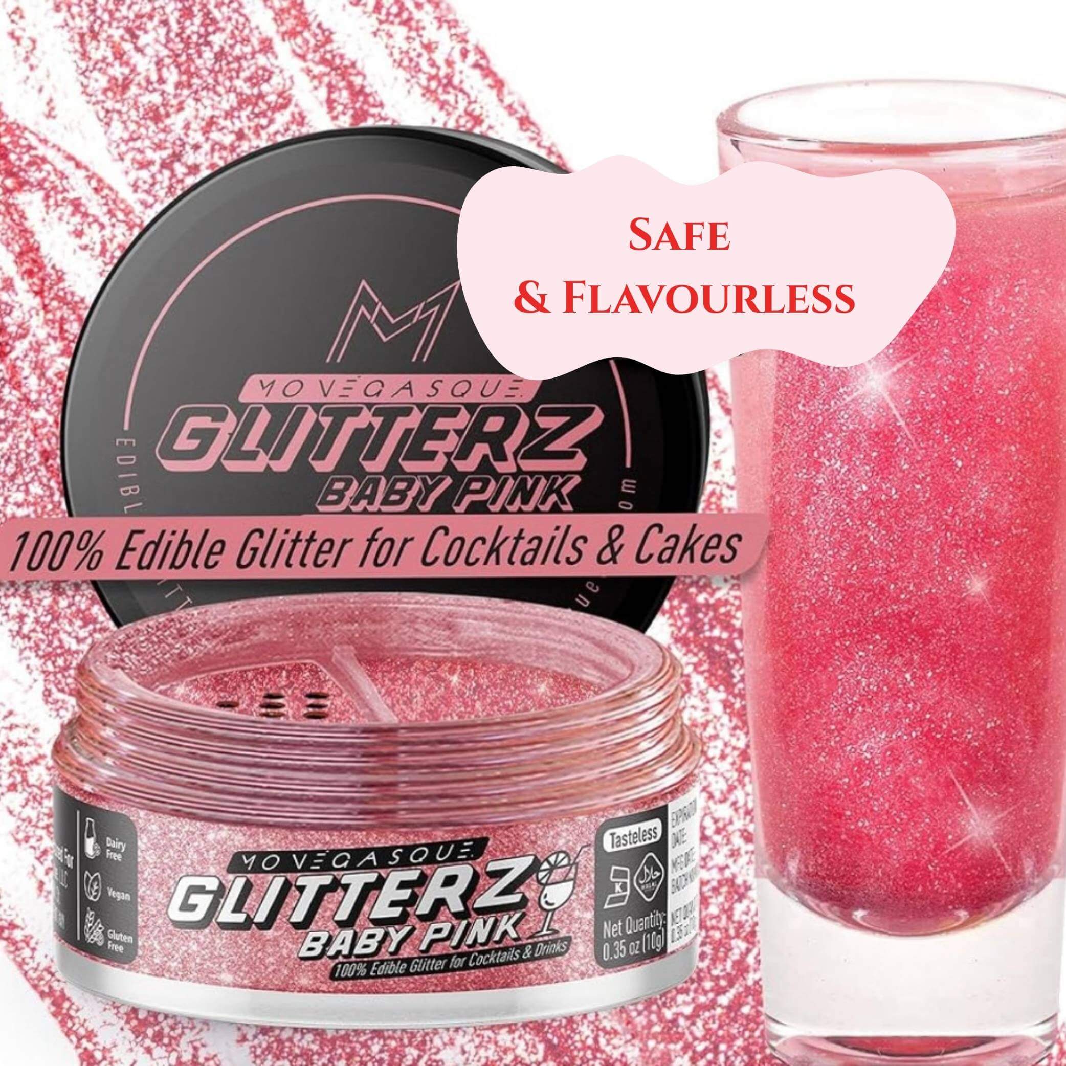 Edible Drink Shimmer - Baby Pink Shimmer 10g