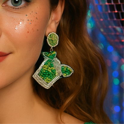 Mojito Beaded Earrings