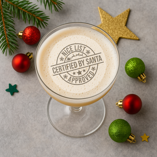 Santa’s Nice List Christmas Edible Drink Toppers