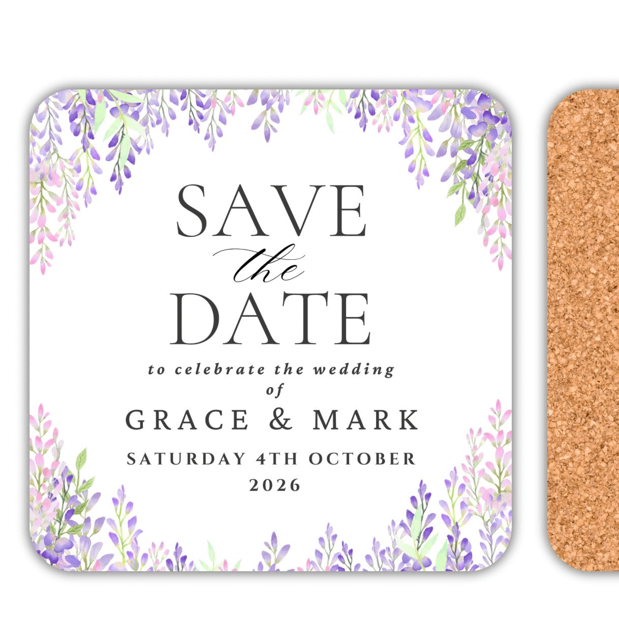 Save The Date Coasters Drink Pretty
