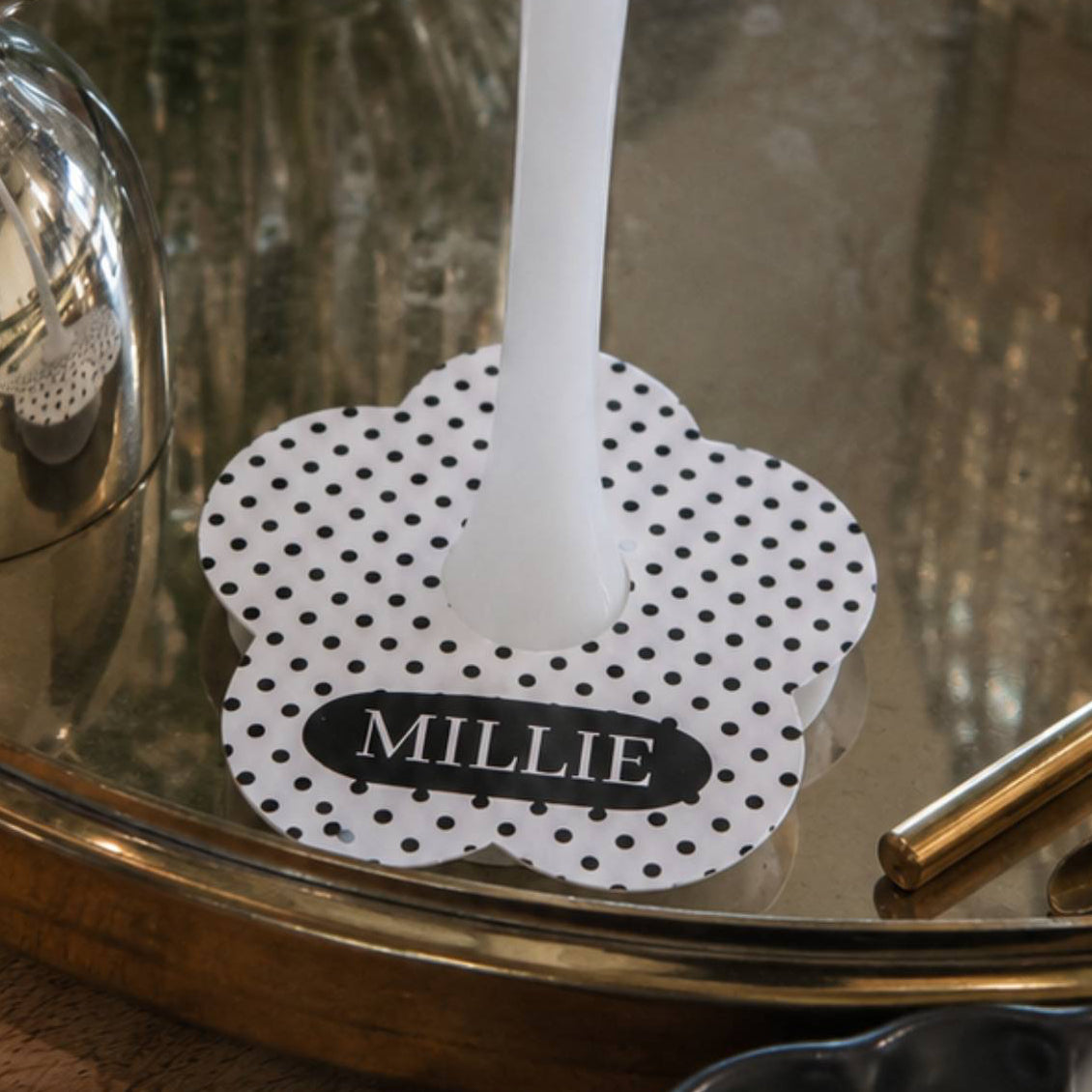 Polka Dot Personalised Name Drink markers