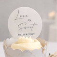 Load image into Gallery viewer, Wedding wafer edible cupcake topper
