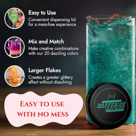 Edible Drink Shimmer -Mint Green Shimmer 10g