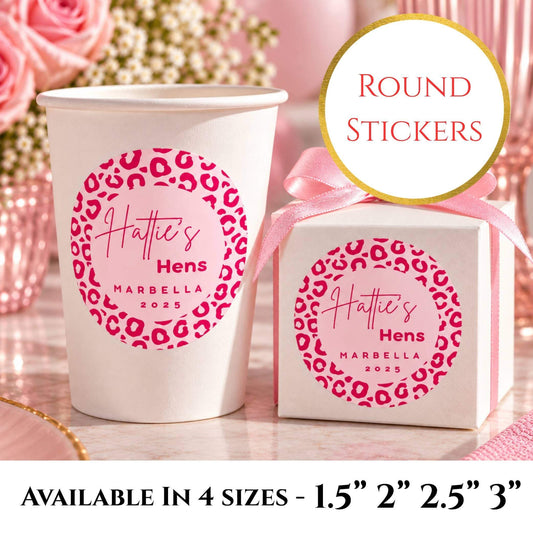 Wild Hen’s Party Stickers For Cups & Favours
