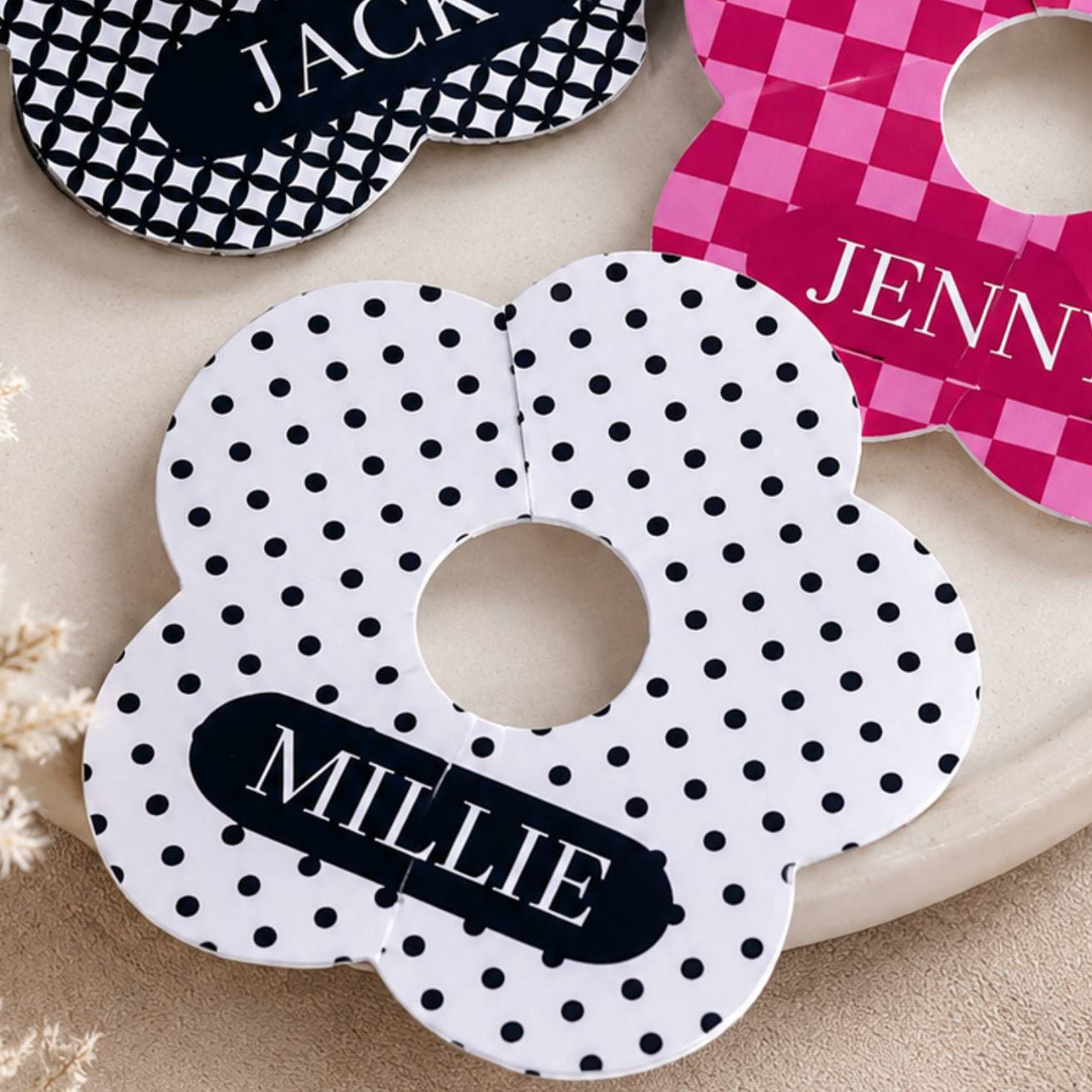 Polka Dot Personalised Name Drink markers