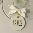 Load image into Gallery viewer, Mr & Mrs Wine charms set of two
