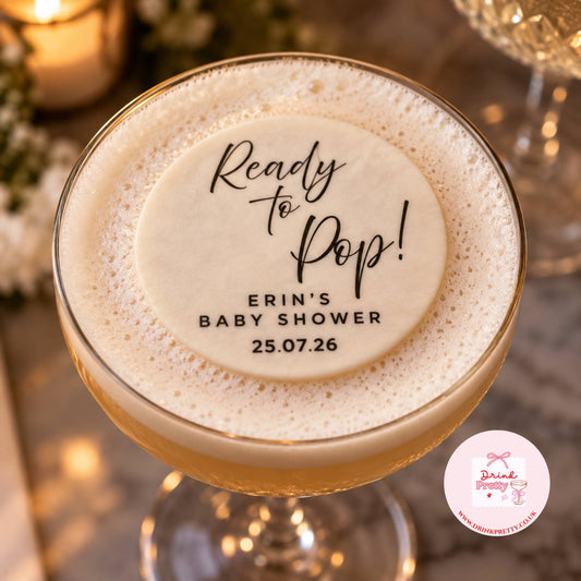 Ready To Pop Baby Shower Edible Drink Toppers