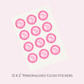 Load image into Gallery viewer, ‘Wild Hens’ Leopard Pink Round Gloss Sticker Labels
