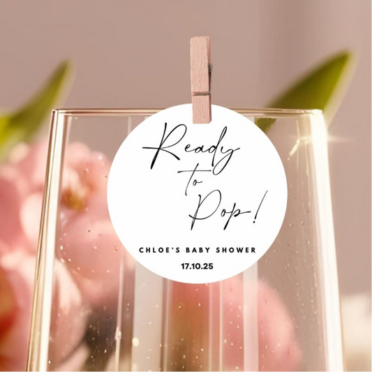 ‘Ready To Pop’ Baby Shower- Edible Drink Toppers