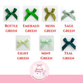 Load image into Gallery viewer, Personalised wine charms in various shades of green: Bottle green, Emerald green, Moss green, Sage green, Light green, Mint green, and Teal green.
